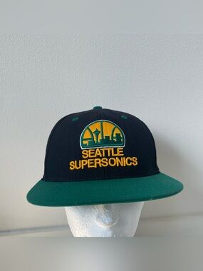 Seattle SuperSonics NBA Cap Mitchell & Ness Fitted Hat Size 7 Hardwood Classics